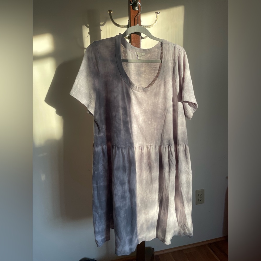 Calvin Klein tye-dye dress grey/white